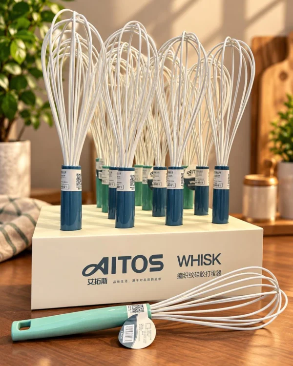 Thatvamasi_store_ (12) Silicon Whisk with Sturdy Handle
